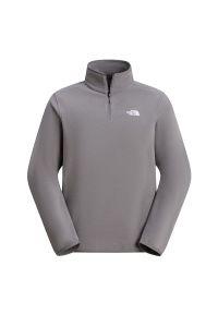 Bluza męska The North Face Glacier 1/4 Zip Fleece 0A8D0Q0UZ1 - szara. Kolor: szary. Materiał: dzianina, polar, poliester. Styl: klasyczny. Sport: narciarstwo #1