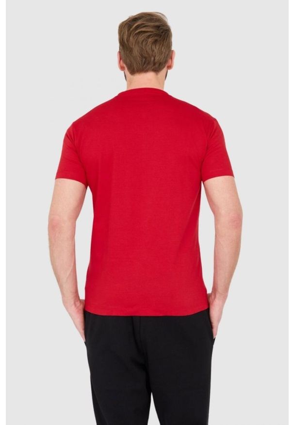 DSQUARED2 Czerwony męski bawełniany t-shirt z dużym logo, Rozmiar S. Kolor: czerwony. Materiał: bawełna