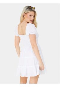 Brave Soul Sukienka letnia LDRW-654BELINDAW Biały Straight Fit. Kolor: biały. Materiał: bawełna. Sezon: lato