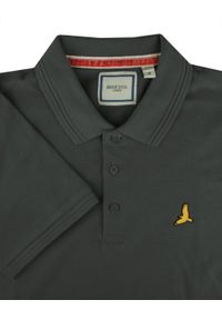 Klasyczna, Męska Koszulka Polo - Brave Soul - Kolor Khaki. Okazja: na co dzień. Typ kołnierza: polo. Kolor: brązowy. Materiał: bawełna. Sezon: lato, wiosna. Styl: klasyczny