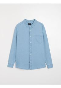 Sinsay - Bawełniana koszula - niebieski. Kolor: niebieski. Materiał: bawełna