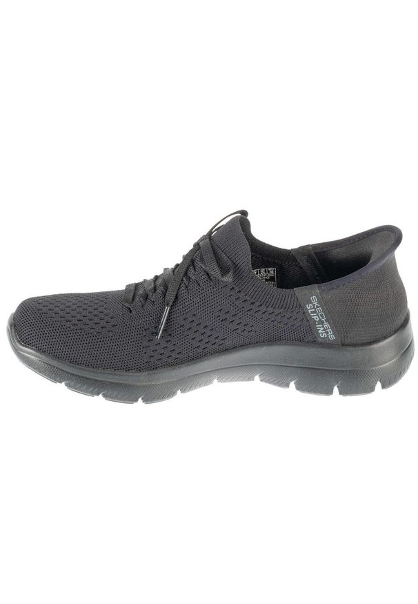 skechers - Adidasy Skechers Summits-new Daily, Kobiety. Kolor: czarny. Materiał: materiał. Model: Skechers Sport. Sport: turystyka piesza