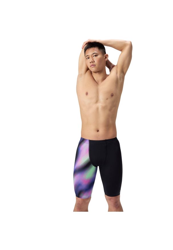 Kąpielówki męskie spodenki kąpielowe Speedo One Leg Printed Jammer. Kolor: czarny