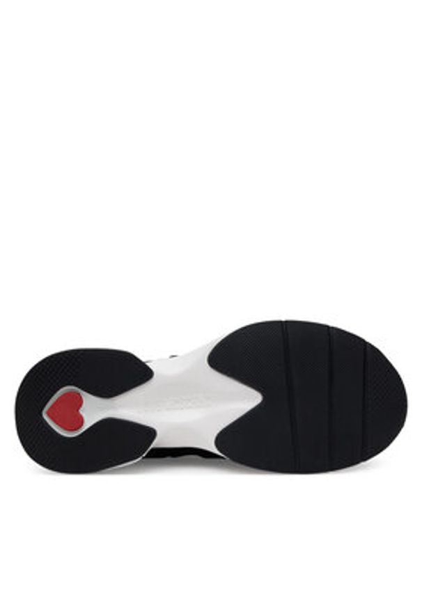 Love Moschino - LOVE MOSCHINO Sneakersy JA15326G1MIQE00A Czarny. Kolor: czarny. Materiał: skóra