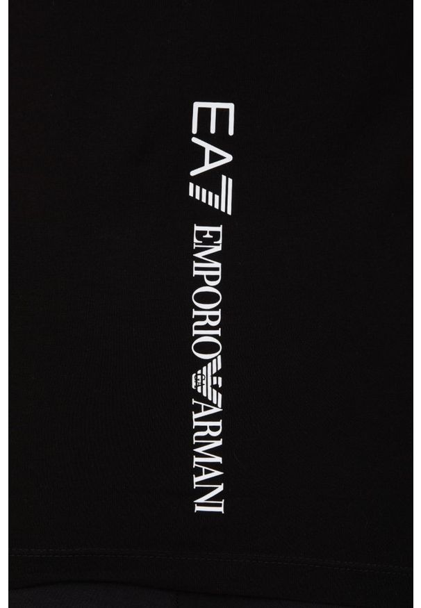 EA7 Emporio Armani - EA7 Czarny damski t-shirt, Rozmiar XS. Kolor: czarny