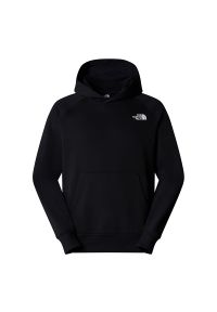 Bluza męska The North Face Raglan Redbox 0A89F9KY41 - czarna. Okazja: na co dzień. Typ kołnierza: kaptur. Kolor: czarny. Materiał: poliester, bawełna. Długość rękawa: raglanowy rękaw. Styl: klasyczny, sportowy, casual