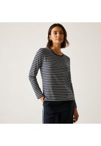 Regatta - Koszulka damska z długim rękawem Federica. Kolor: niebieski. Materiał: tkanina, jersey. Długość rękawa: długi rękaw. Długość: długie. Sport: turystyka piesza #1