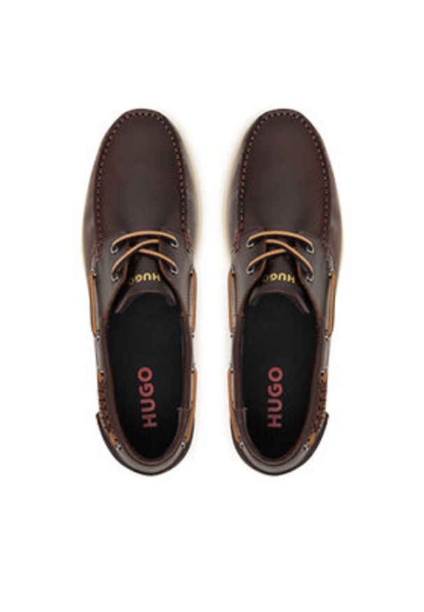 Hugo - HUGO Mokasyny Darcy Boat LT 50563321 Brązowy. Kolor: brązowy. Materiał: skóra