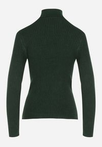 Born2be - Ciemnozielony Golf Oranya. Typ kołnierza: golf. Kolor: zielony. Materiał: dzianina, prążkowany. Długość rękawa: długi rękaw. Długość: długie #2