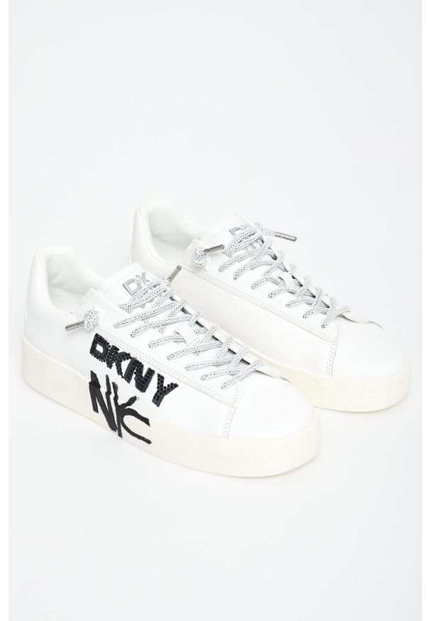 Sneakersy damskie skórzane DKNY. Materiał: skóra