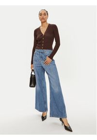 Pinko Kardigan Tilacino 102018 A1KW Brązowy Slim Fit. Kolor: brązowy. Materiał: bawełna #4