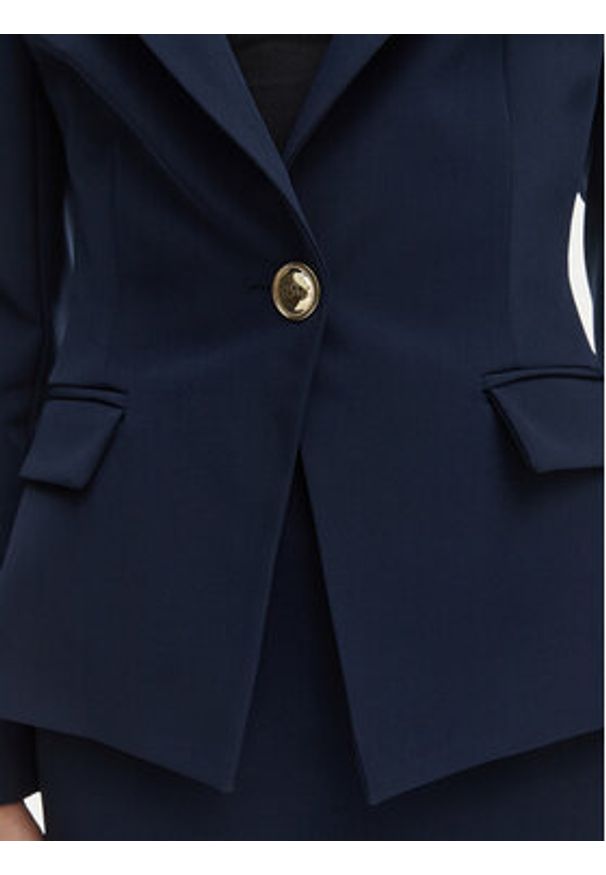 Rinascimento Marynarka CFC0128649003 Granatowy Slim Fit. Kolor: niebieski. Materiał: syntetyk