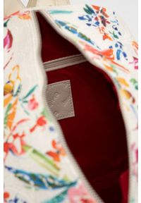 Desigual plecak 22SAKA05 damski kolor beżowy mały wzorzysty. Kolor: beżowy #5