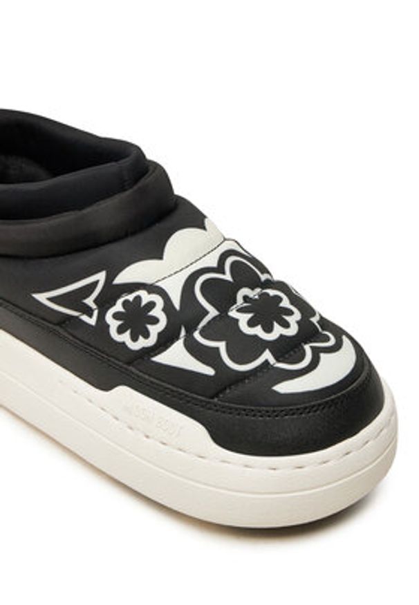 Moon Boot Botki Park Soft Flower 80D2470030 Czarny. Kolor: czarny. Materiał: skóra