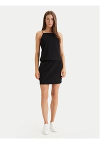 Calvin Klein Jeans Top Ponte LV044F206G Czarny Slim Fit. Kolor: czarny. Materiał: syntetyk #4