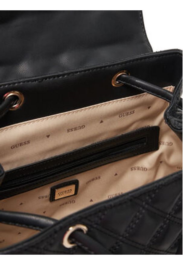 Guess Plecak Giully II HWQG96 73330 Czarny. Kolor: czarny. Materiał: skóra