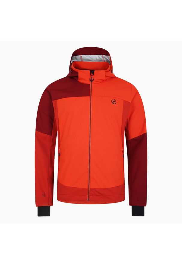 DARE 2B - Męska Kurtka Soft Shell Mountaineer. Kolor: czerwony, wielokolorowy, beżowy. Materiał: softshell. Sport: turystyka piesza