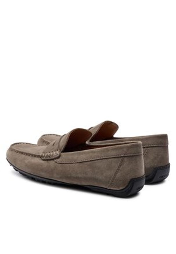 Geox Mokasyny U Kosmopolis + Grip U35CFB 00020 C6029 Brązowy. Kolor: brązowy. Materiał: skóra, zamsz