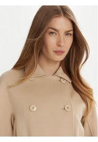 Weekend Max Mara Płaszcz wełniany Avenue 2515011021 Beżowy Regular Fit. Kolor: beżowy. Materiał: wełna #4