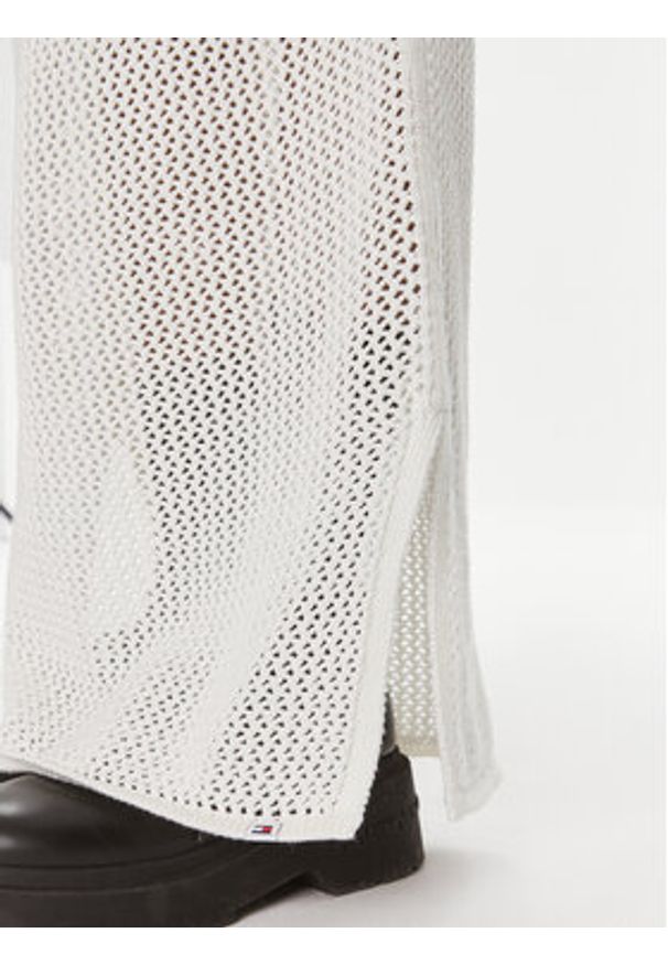 Tommy Jeans Spódnica maxi Open Stitch DW0DW17878 Écru Regular Fit. Materiał: bawełna