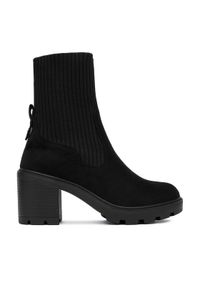 DeeZee Botki HX22060-52 Czarny. Kolor: czarny. Materiał: materiał
