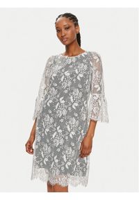 Bruuns Bazaar Sukienka koktajlowa Majah BBW3837 Écru Regular Fit. Materiał: bawełna. Styl: wizytowy