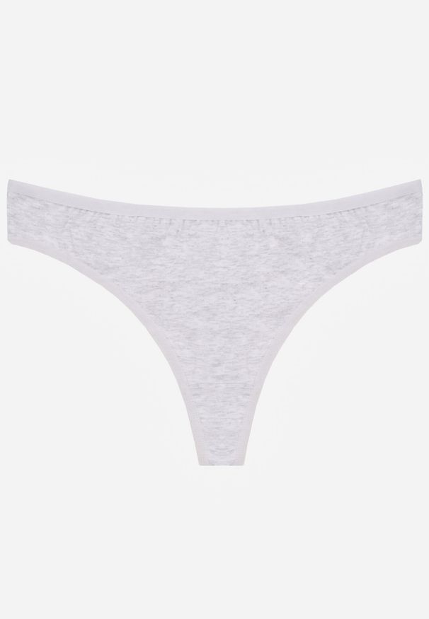 Born2be - Szare Majtki Typu Stringi z Bawełną Asoia. Kolor: szary. Materiał: bawełna