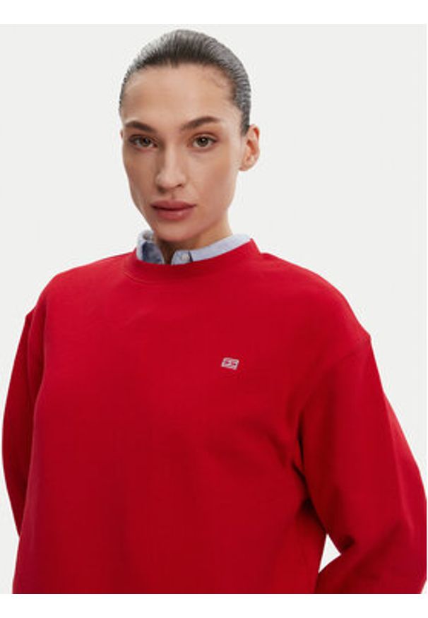TOMMY HILFIGER - Tommy Hilfiger Bluza WW0WW45980 Czerwony Regular Fit. Kolor: czerwony. Materiał: bawełna