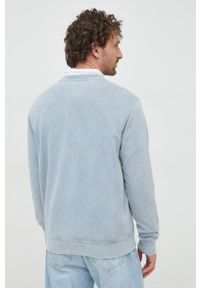 Guess bluza męska kolor niebieski melanżowa. Kolor: niebieski. Wzór: melanż #3