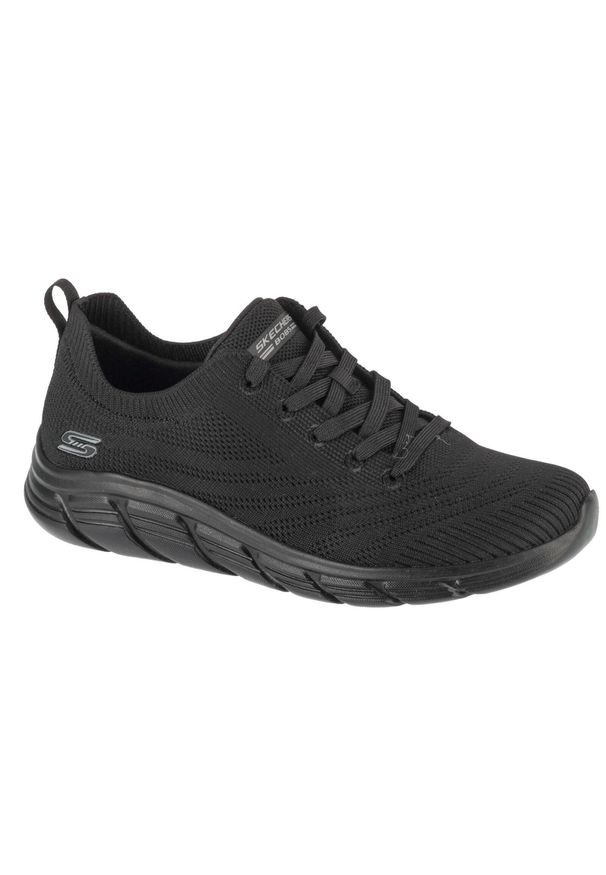 skechers - Buty sportowe Sneakersy damskie, Bobs B Flex - Graceful Stride. Kolor: czarny. Sport: turystyka piesza