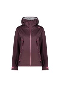Kurtka przeciwdeszczowa damska z kapturem CMP. Typ kołnierza: kaptur. Kolor: fioletowy, wielokolorowy, różowy. Sport: turystyka piesza #1