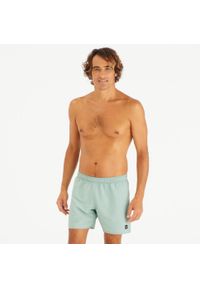 Decathlon - Szorty pływackie męskie Nabaiji 100 Teksturowane. Kolor: zielony. Materiał: poliester, materiał #2
