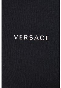 VERSACE - Versace T-shirt (2-pack) męski kolor czarny gładki. Okazja: na co dzień. Kolor: czarny. Materiał: dzianina. Wzór: gładki. Styl: casual #5