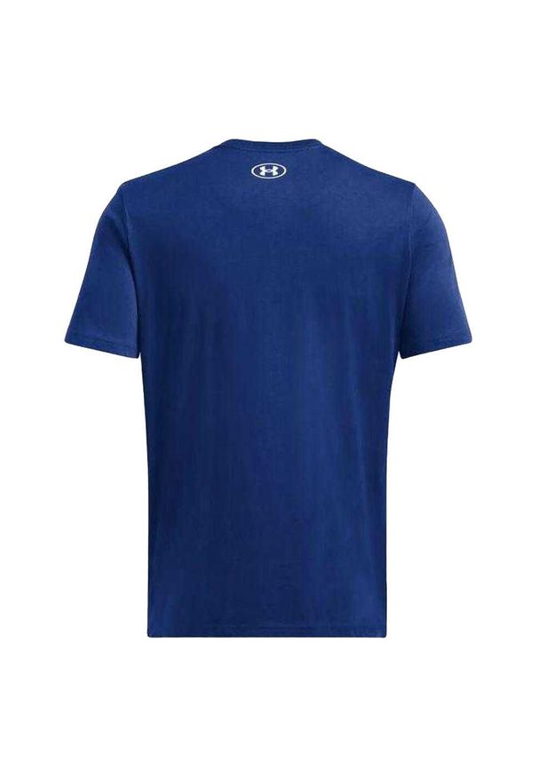 Under Armour - T-shirt Męski Logo. Kolor: niebieski. Sport: turystyka piesza