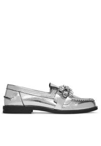 Eva Minge Loafersy AMARYLLIS-V1792B-315 Srebrny. Kolor: srebrny. Materiał: skóra