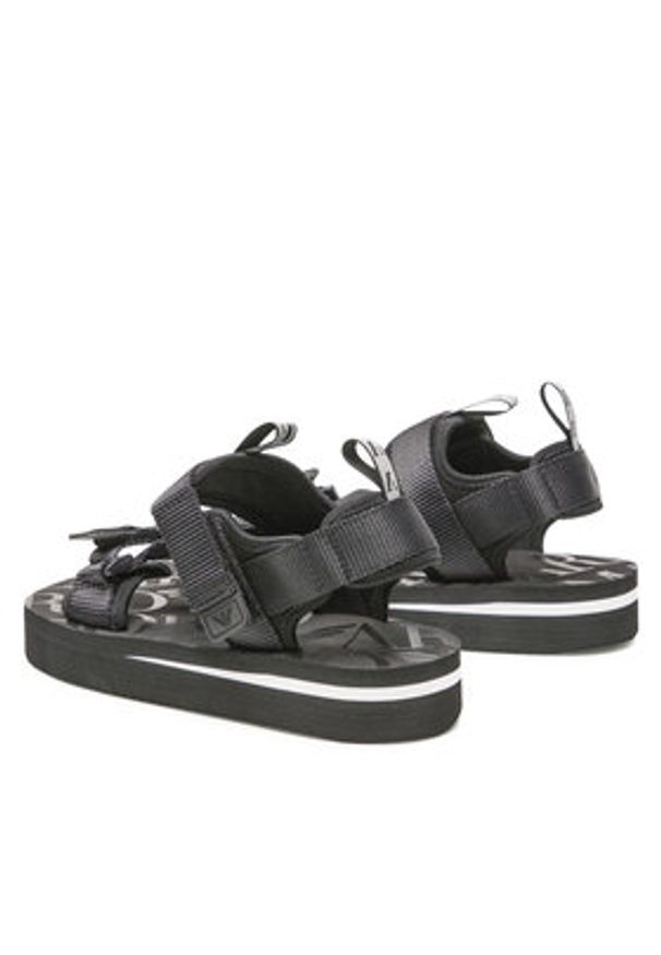 Emporio Armani Sandały X4P113 XN170 K001 Czarny. Kolor: czarny. Materiał: materiał