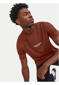 Jack & Jones - Jack&Jones T-Shirt Vesterbro 12240121 Brązowy Relaxed Fit. Kolor: brązowy. Materiał: bawełna #3