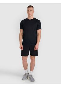 4f - 4F Koszulka do biegania szybkoschnąca męska - czarna XXL. Kolor: czarny. Materiał: włókno, skóra, materiał. Długość: krótkie #2