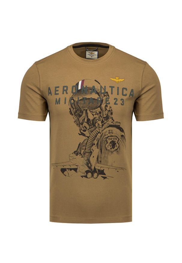 Aeronautica Militare - T-shirt AERONAUTICA MILITARE. Materiał: bawełna. Wzór: nadruk, aplikacja