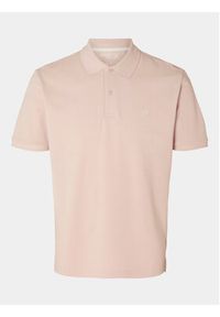 Selected Homme Polo 16087839 Różowy Regular Fit. Typ kołnierza: polo. Kolor: różowy. Materiał: bawełna #4