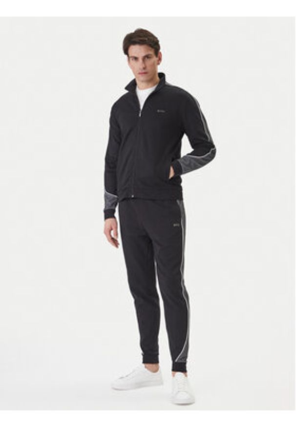 BOSS Spodnie dresowe 50554794 Czarny Regular Fit. Kolor: czarny. Materiał: bawełna