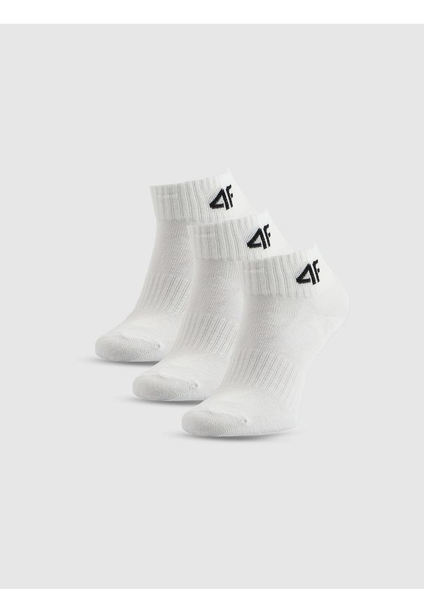 4f - 4F Skarpetki krótkie (3-pack) dziewczęce - białe 38-40. Kolor: biały