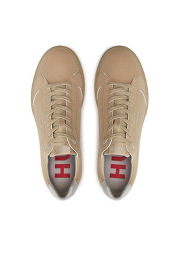 Hugo Sneakersy Riven Tenn 50524249 Beżowy. Kolor: beżowy. Materiał: materiał