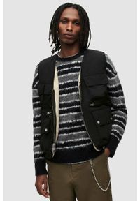 AllSaints bezrękawnik dwustronny męski kolor czarny przejściowy. Okazja: na co dzień. Kolor: czarny. Długość rękawa: bez rękawów. Styl: casual #1