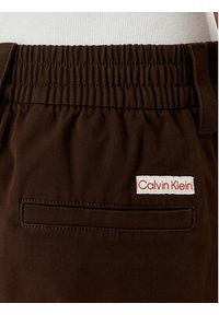 Calvin Klein Jeans Spodnie cargo LV047F623G Brązowy ciemny Relaxed Fit. Kolor: brązowy. Materiał: bawełna #3