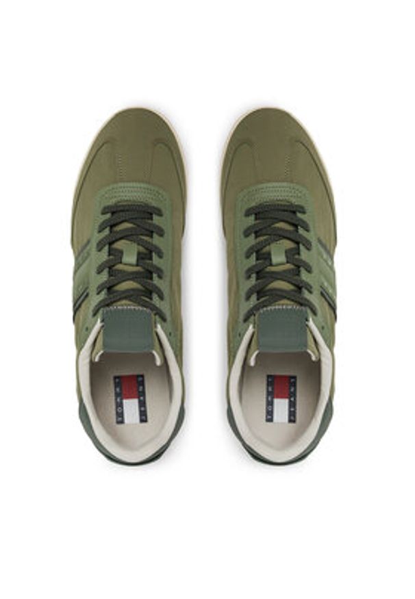 Tommy Jeans Sneakersy Tjm Runner Cleated Mix Mat. EM0EM01598 Zielony. Kolor: zielony. Materiał: materiał