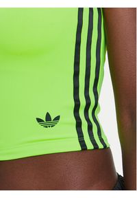 Adidas - adidas Top adicolor 3-Stripes JX7719 Zielony Slim Fit. Kolor: zielony. Materiał: syntetyk #2