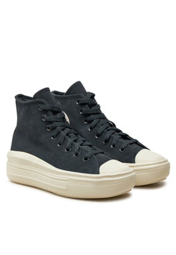 Converse Trampki Chuck Taylor All Star Move Platform A11146C 002 Szary. Kolor: szary. Materiał: zamsz, skóra. Obcas: na platformie