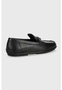 Calvin Klein mokasyny skórzane męskie kolor czarny. Nosek buta: okrągły. Kolor: czarny. Materiał: skóra #2