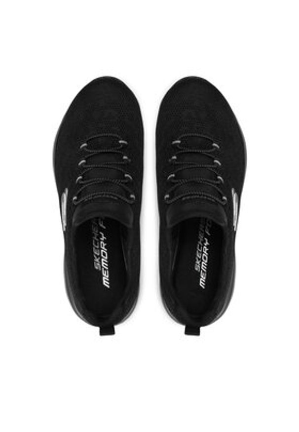 skechers - Skechers Sneakersy Leopard Spot 149037/BBK Czarny. Kolor: czarny. Materiał: materiał